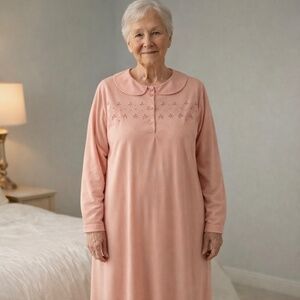 Vintage Eaton’s Mr Robert Pink Long Sleeve Nightgown NOS Sealed Size L